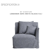 【Clearance】 My Signature Londoner (런더너) 1 Seater (L) Sofa (White Black)