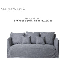 【Clearance】 My Signature Londoner (런더너) 3 Seater Sofa (White Black)