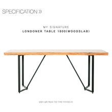 【Clearance】 My Signature Londoner (런더너) 7-pcs Dining Set (Wood slab)